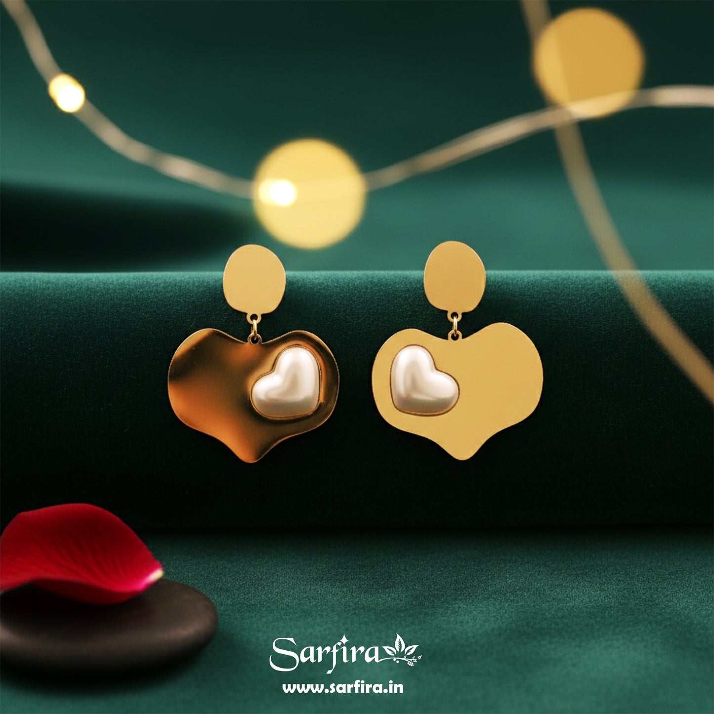 Mismatched Heart Drop Earrings