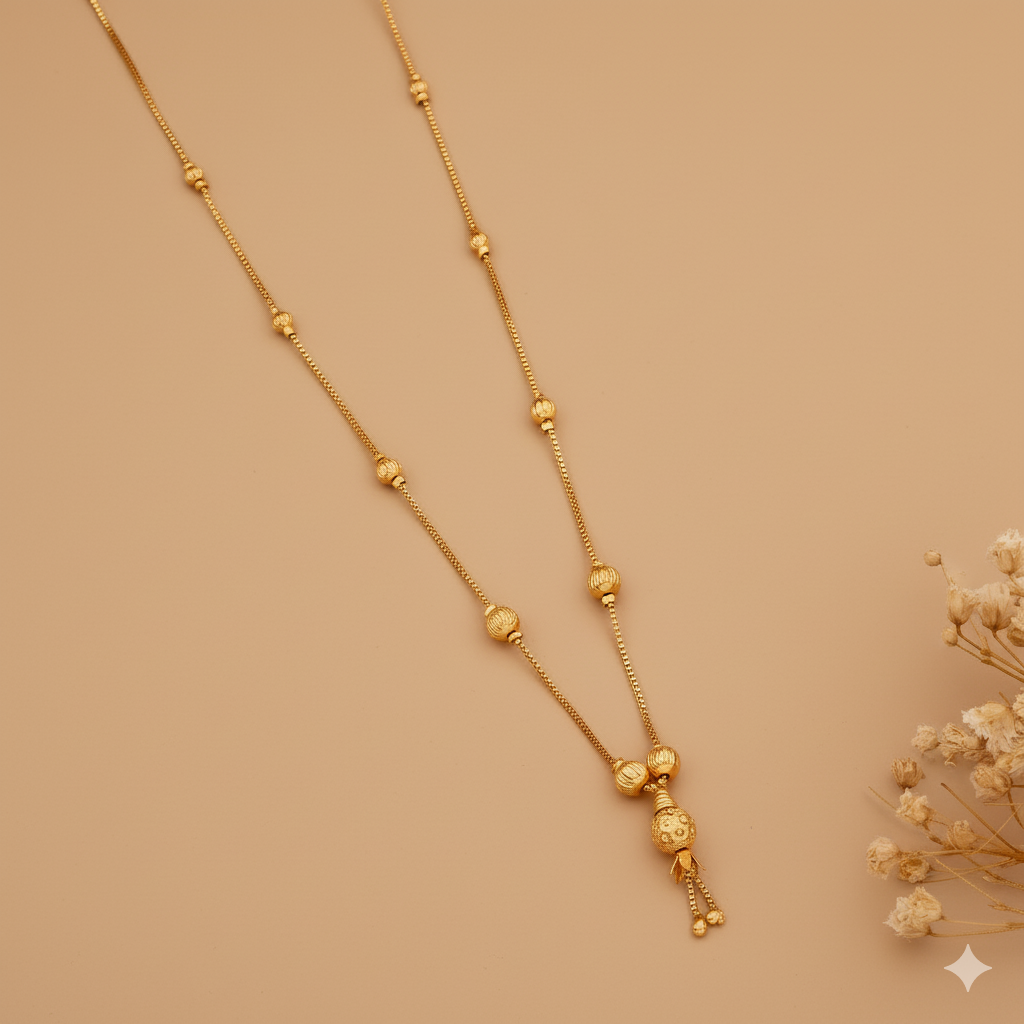 Minimalist Gold Beaded Mangalsutra