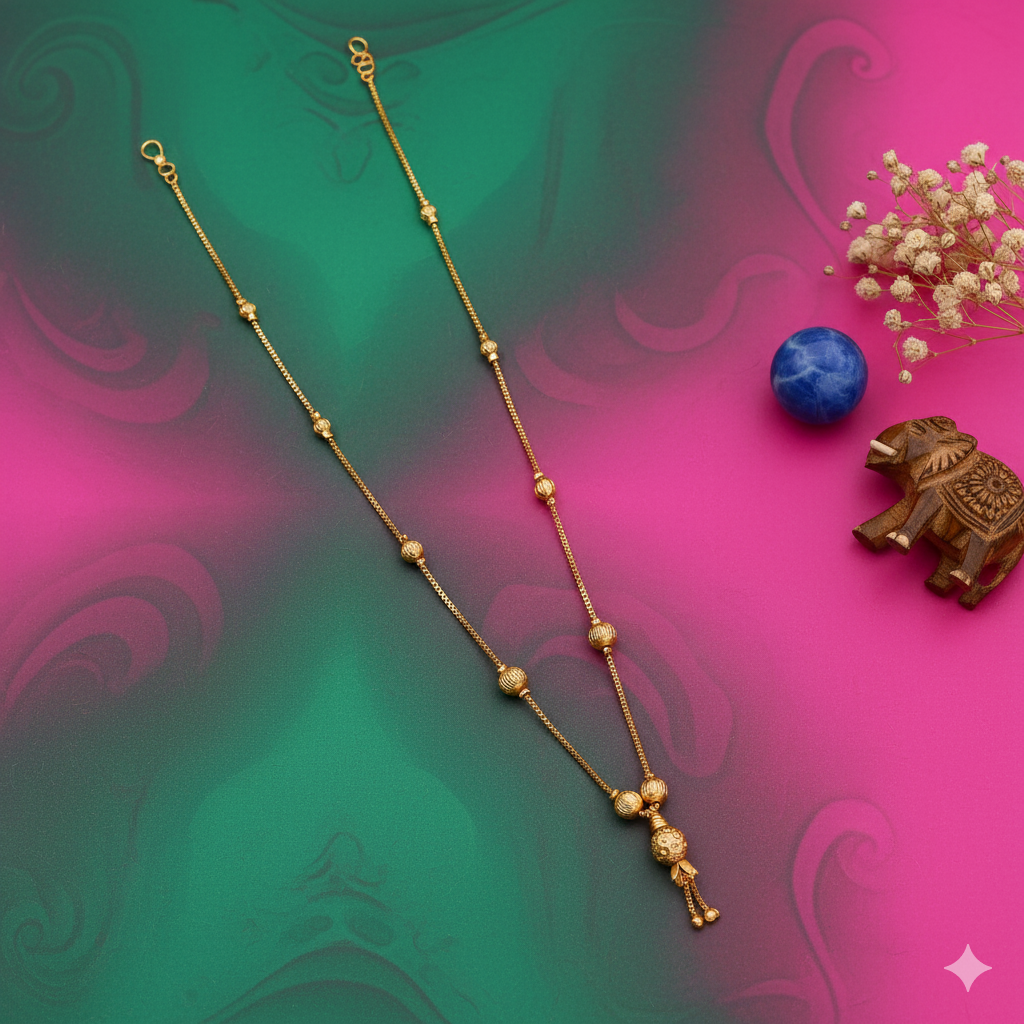 Minimalist Gold Beaded Mangalsutra