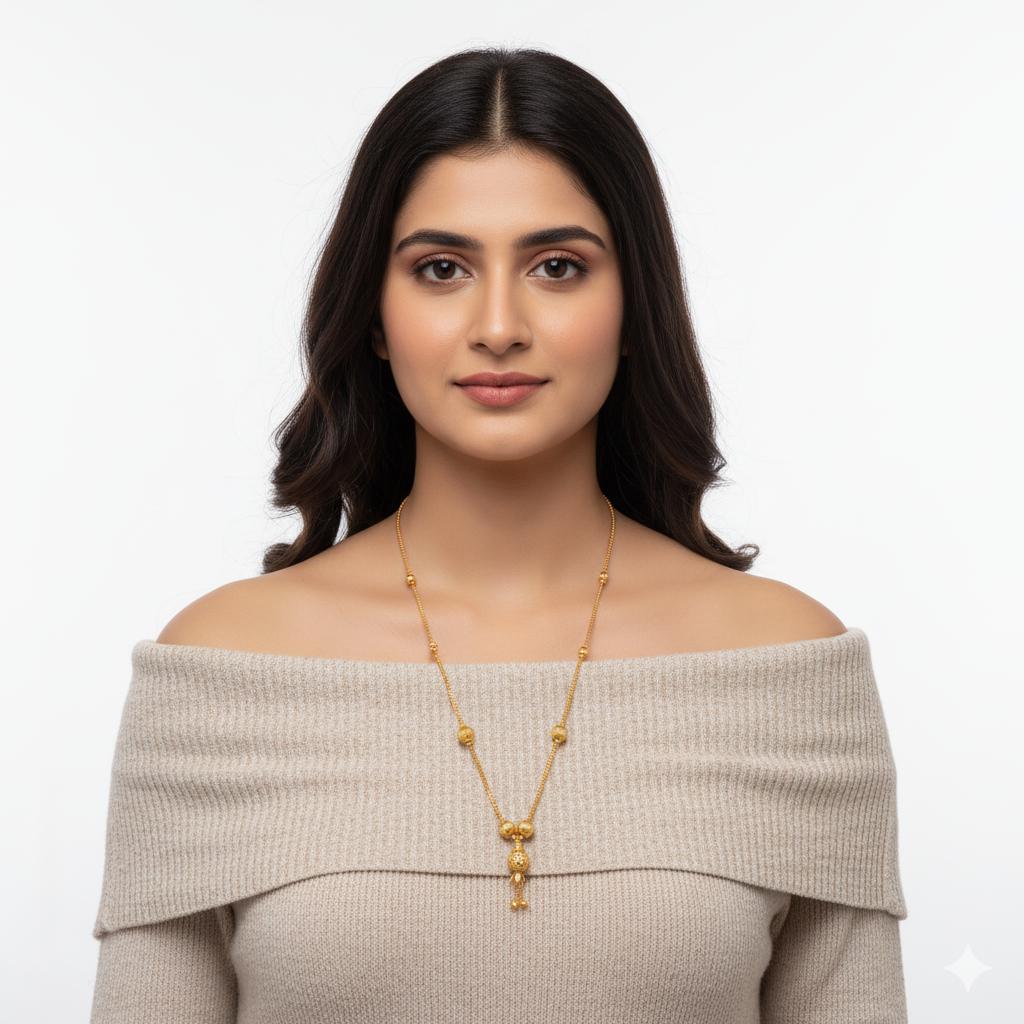 Minimalist Gold Beaded Mangalsutra