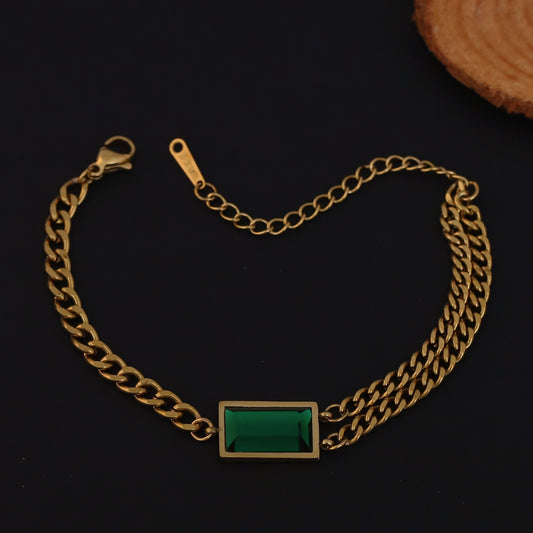 Emerald Chain Bracelet