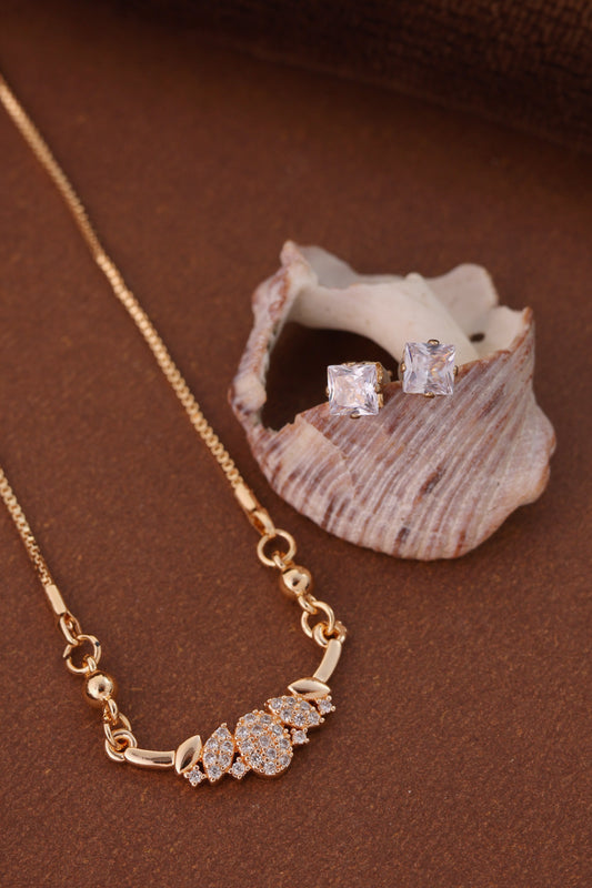 Leaf Cluster Crystal Chain Pendant
