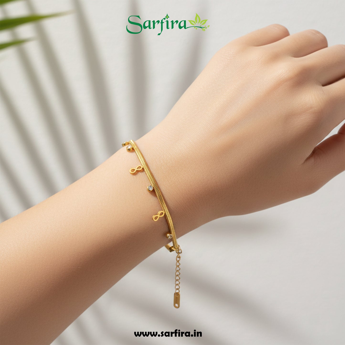 Infinity & CZ Snake Chain Bracelet