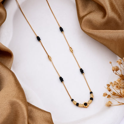 Hexagon Black Bead Mangalsutra