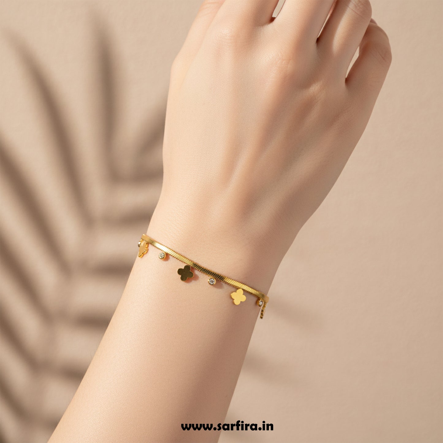 Flower With Diamond Bracelet