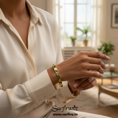 Green Stone Kada Bracelet