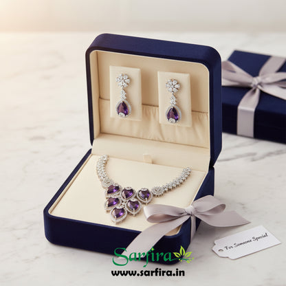 Purple Bridal Necklace