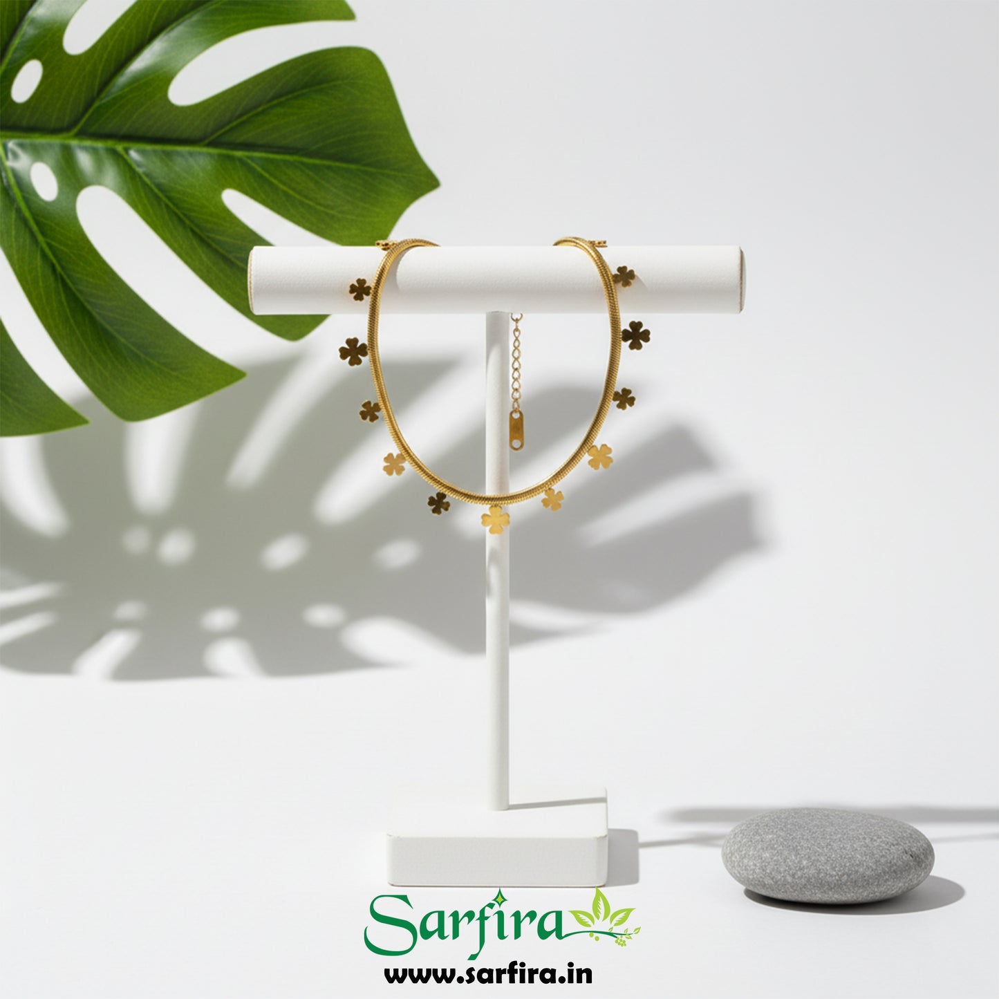 Charm Flower Snake Chain Bracelet