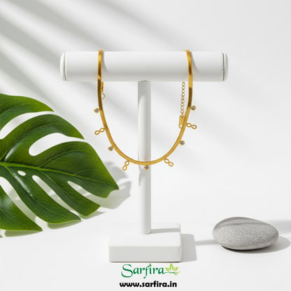 Infinity & CZ Snake Chain Bracelet