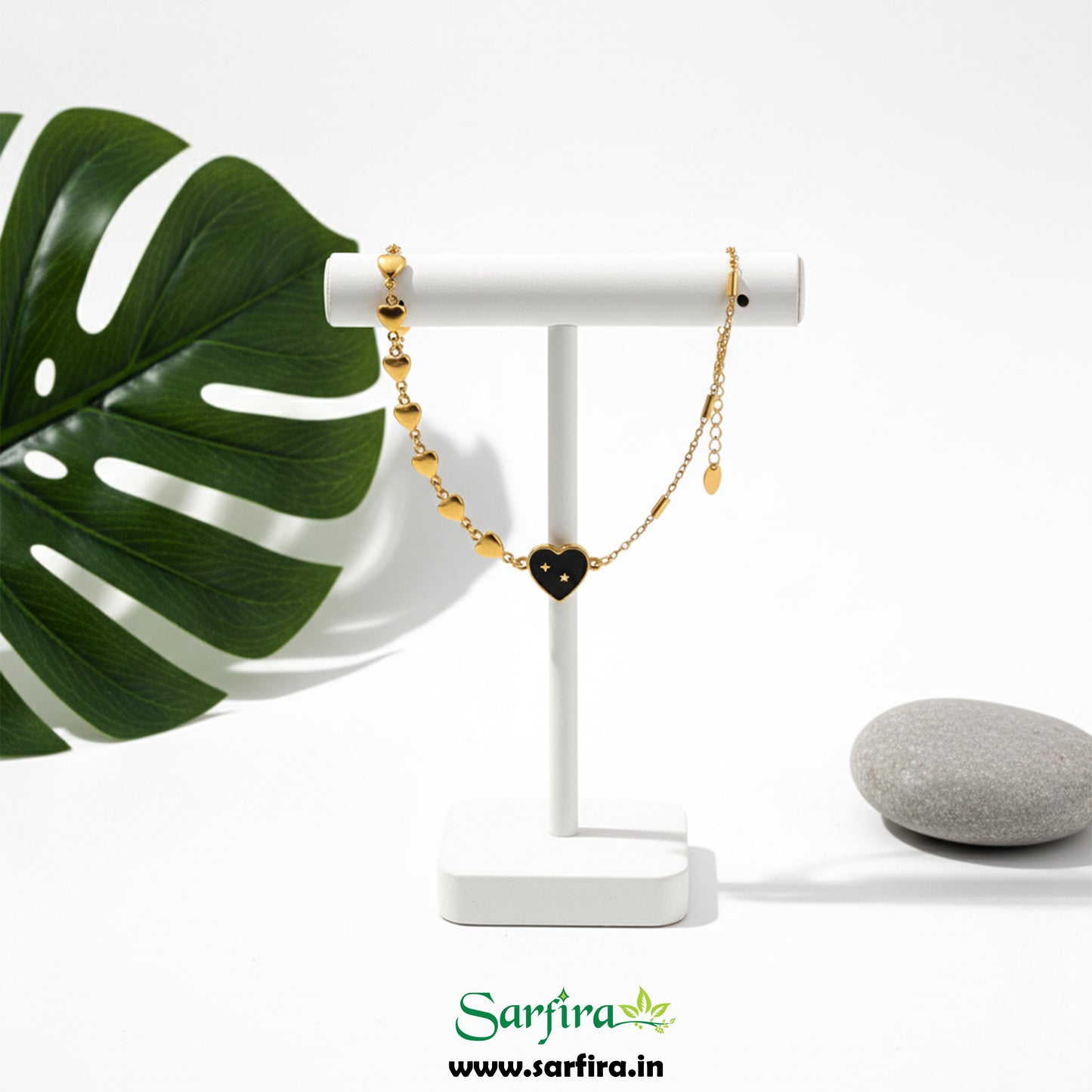 Black & Golden heart Bracelet