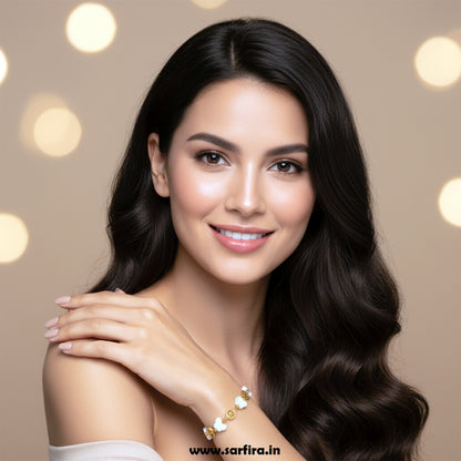 Flower & Infinity Link Bracelet