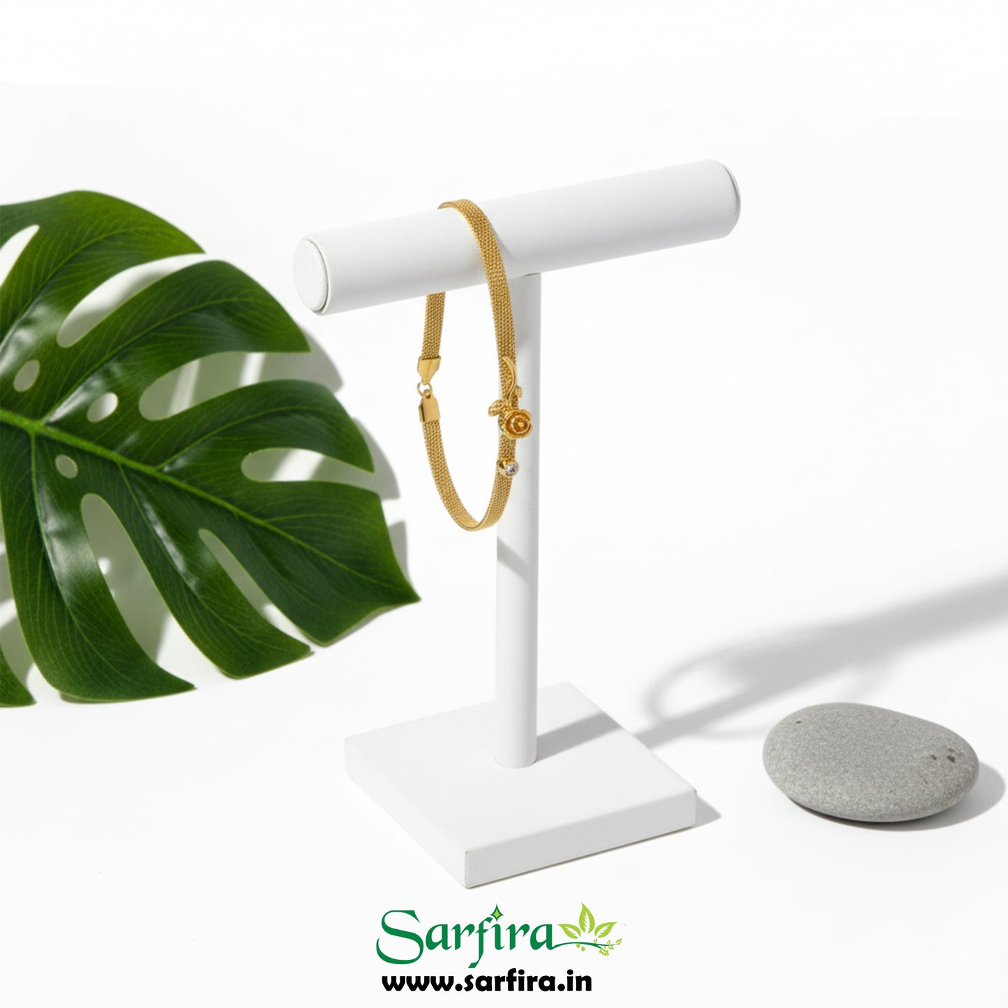 Rose Charm Mesh Bracelet