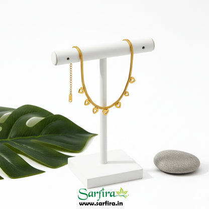 Open Heart Charm Snake Chain Bracelet