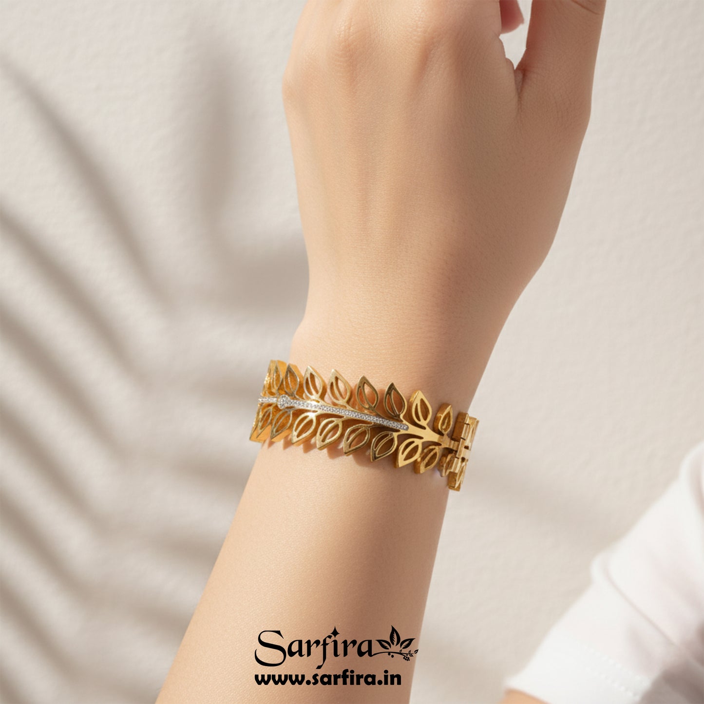 Open Leaf Cuff Bracelet