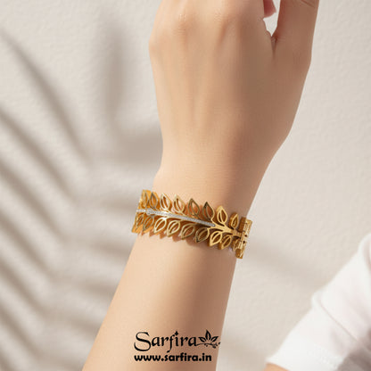 Open Leaf Cuff Bracelet