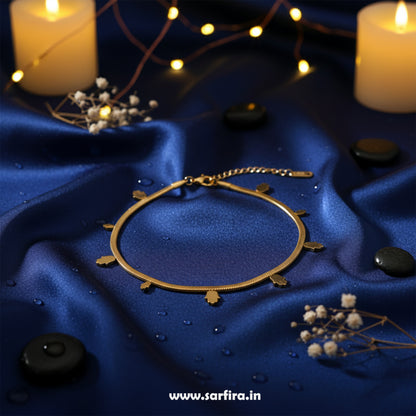 Hamsa Charm Snake Chain Bracelet