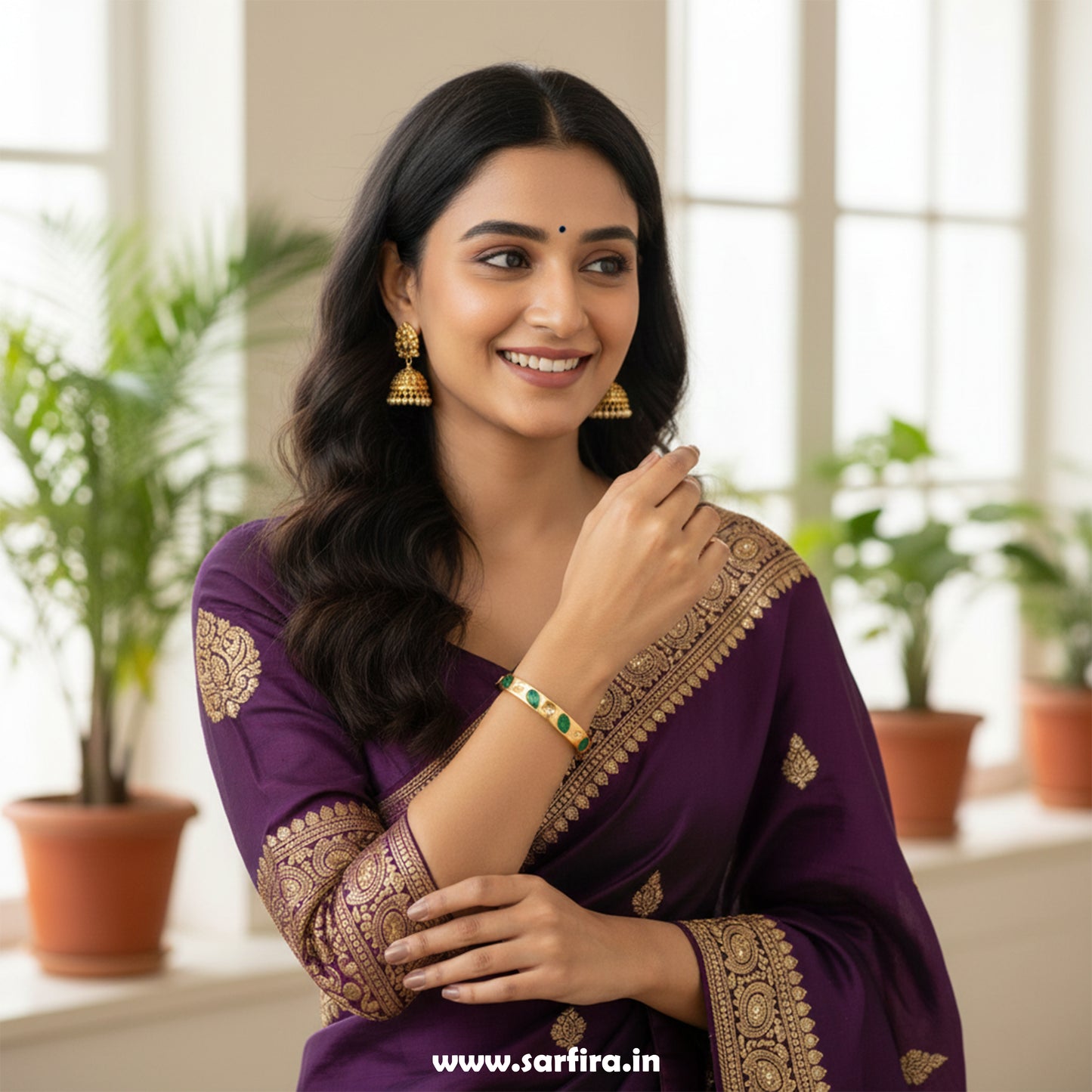 Green Stone Kada Bracelet