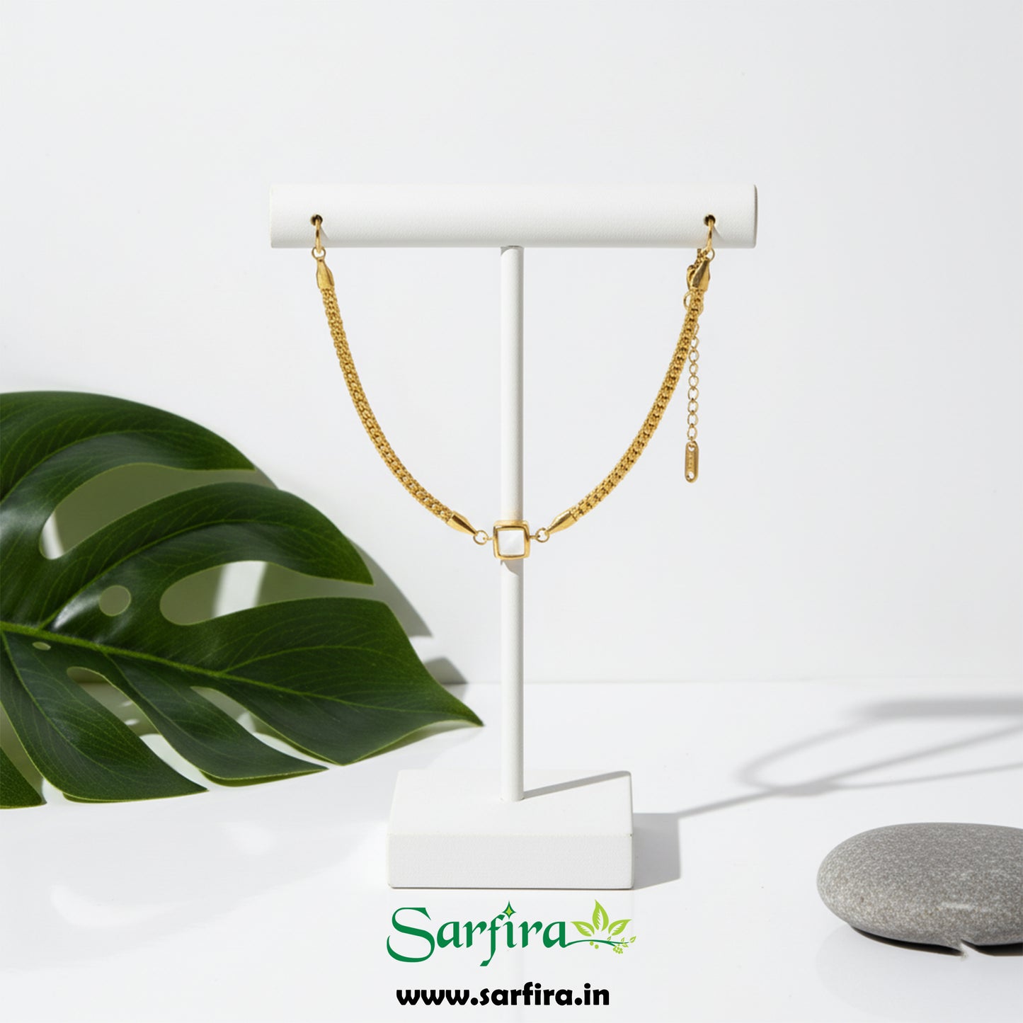 Square MOP Chain Bracelet