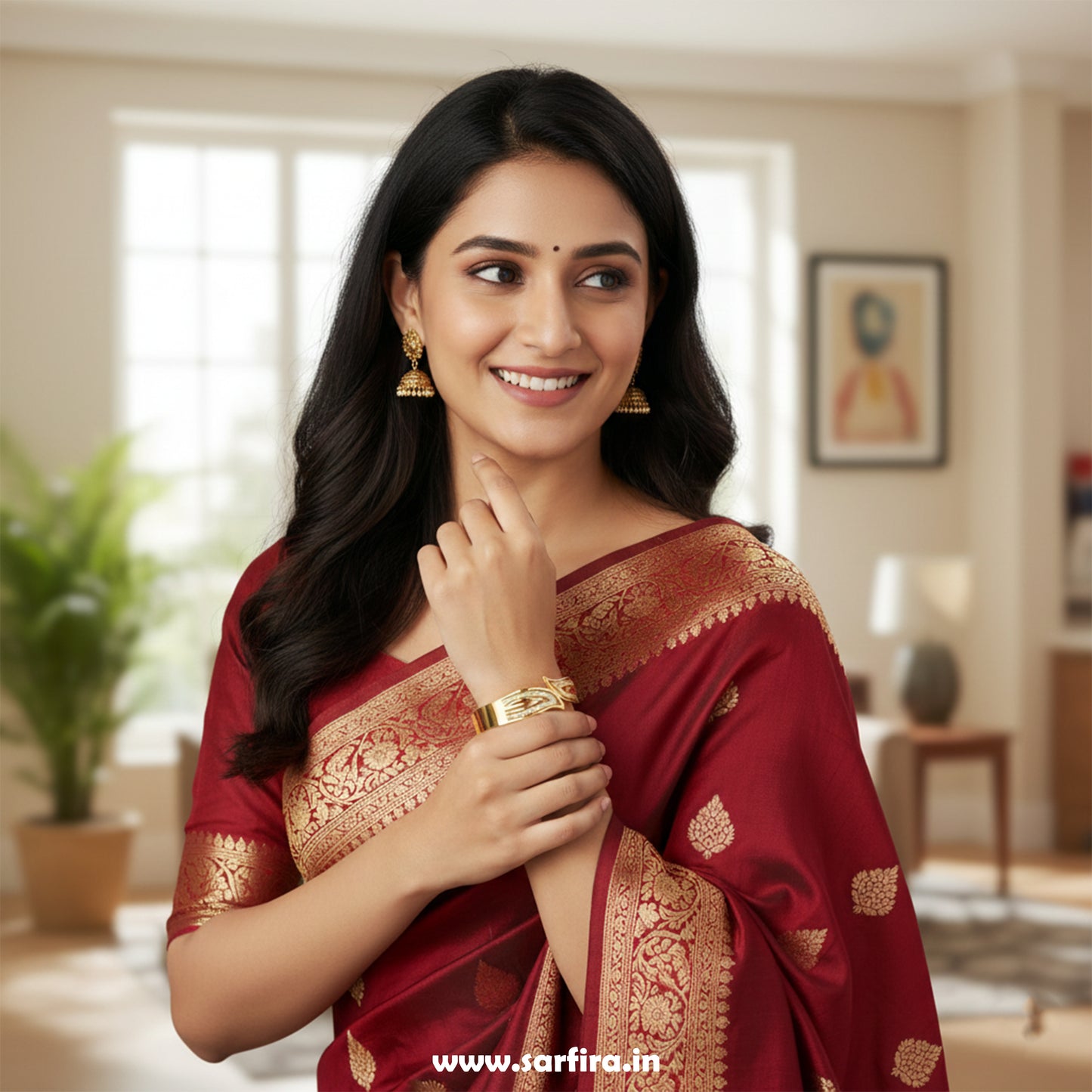 Leaf Design Overlap Kada Bracelet