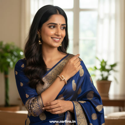 Gold CZ Studded Nail Kada Bracelet