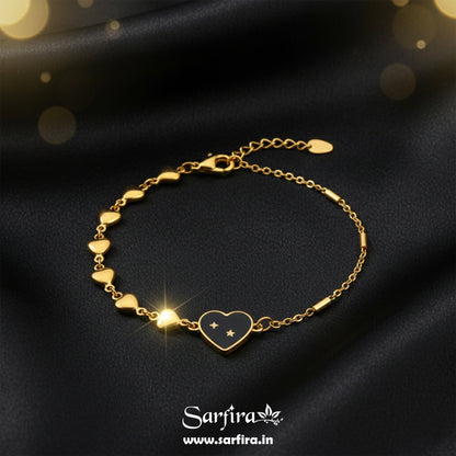 Black & Golden heart Bracelet