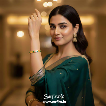 Green Stone Kada Bracelet