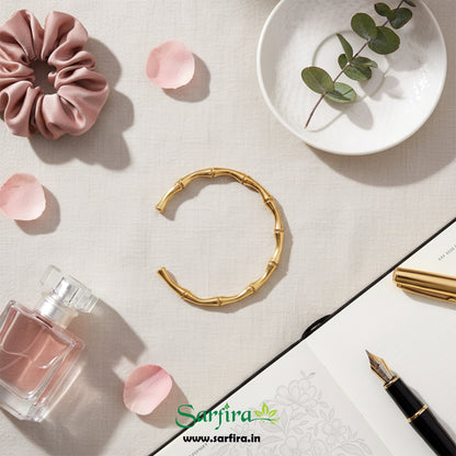 Bamboo Style Open Bangle Kada