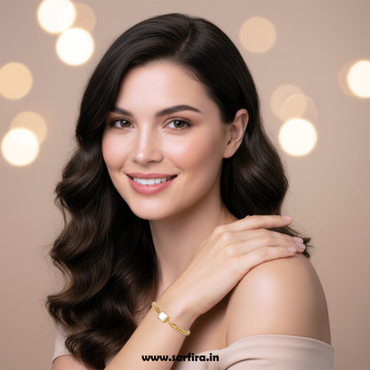 Square MOP Chain Bracelet