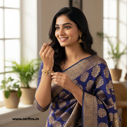 Gold Infinity Motif Kada Bracelet