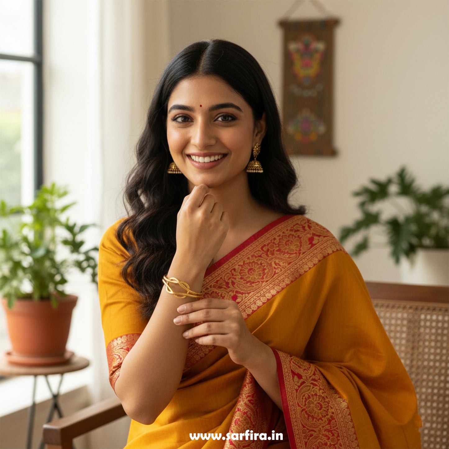 Intertwined Knot Open Cuff Kada