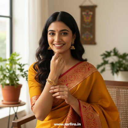 Intertwined Knot Open Cuff Kada