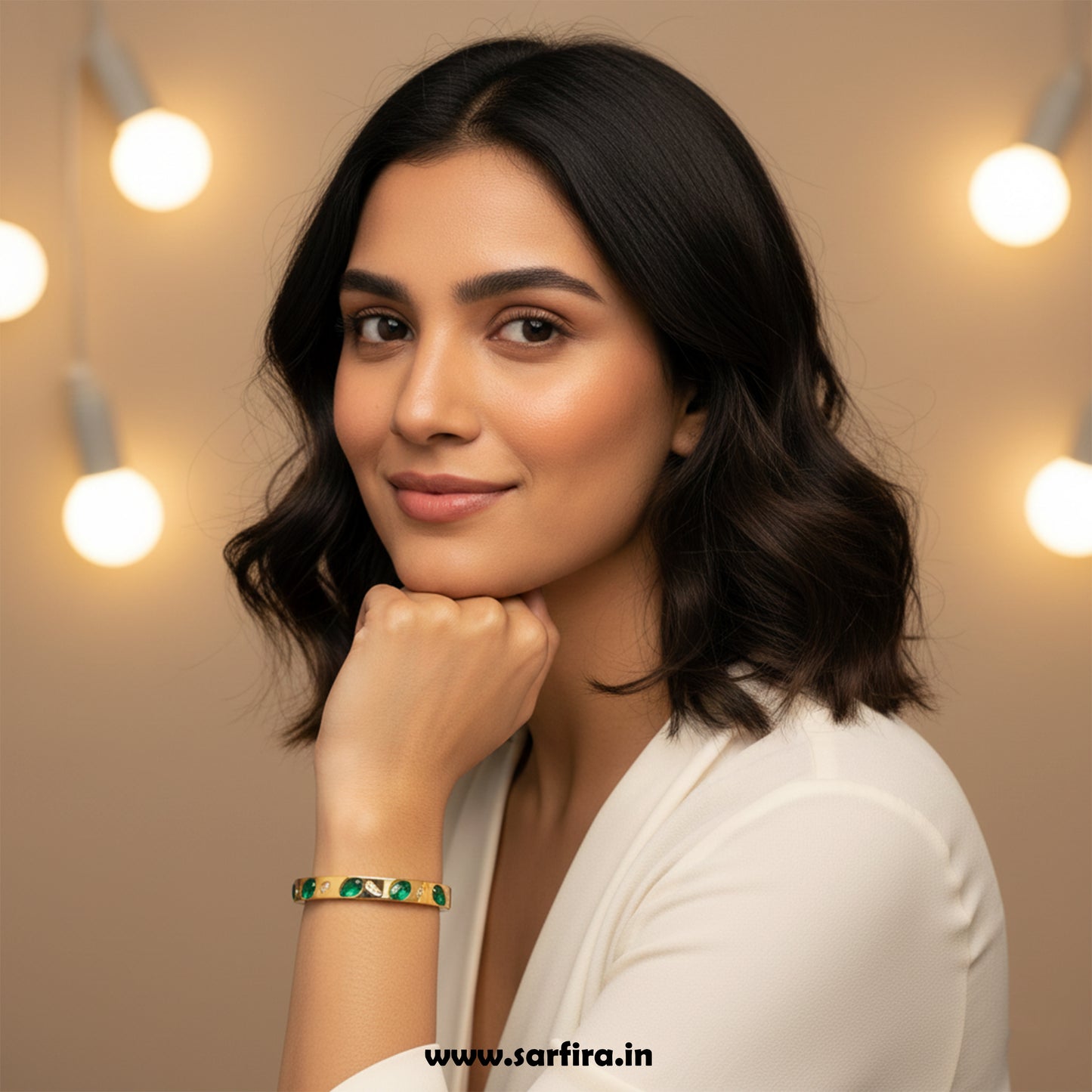 Green Stone Kada Bracelet