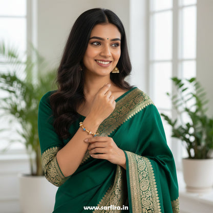 Evil Eye Beaded Cable Kada Bracelet