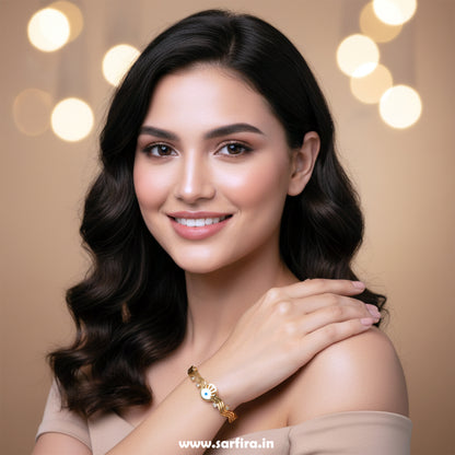 Evil Eye Wavy Kada Bracelet