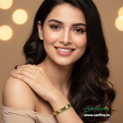 Green Stone Kada Bracelet