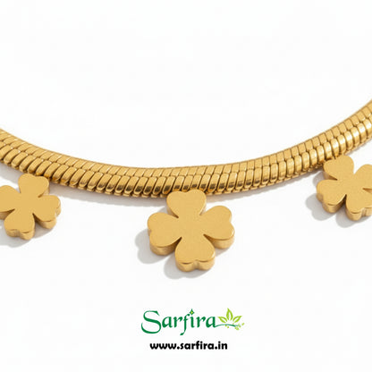 Charm Flower Snake Chain Bracelet