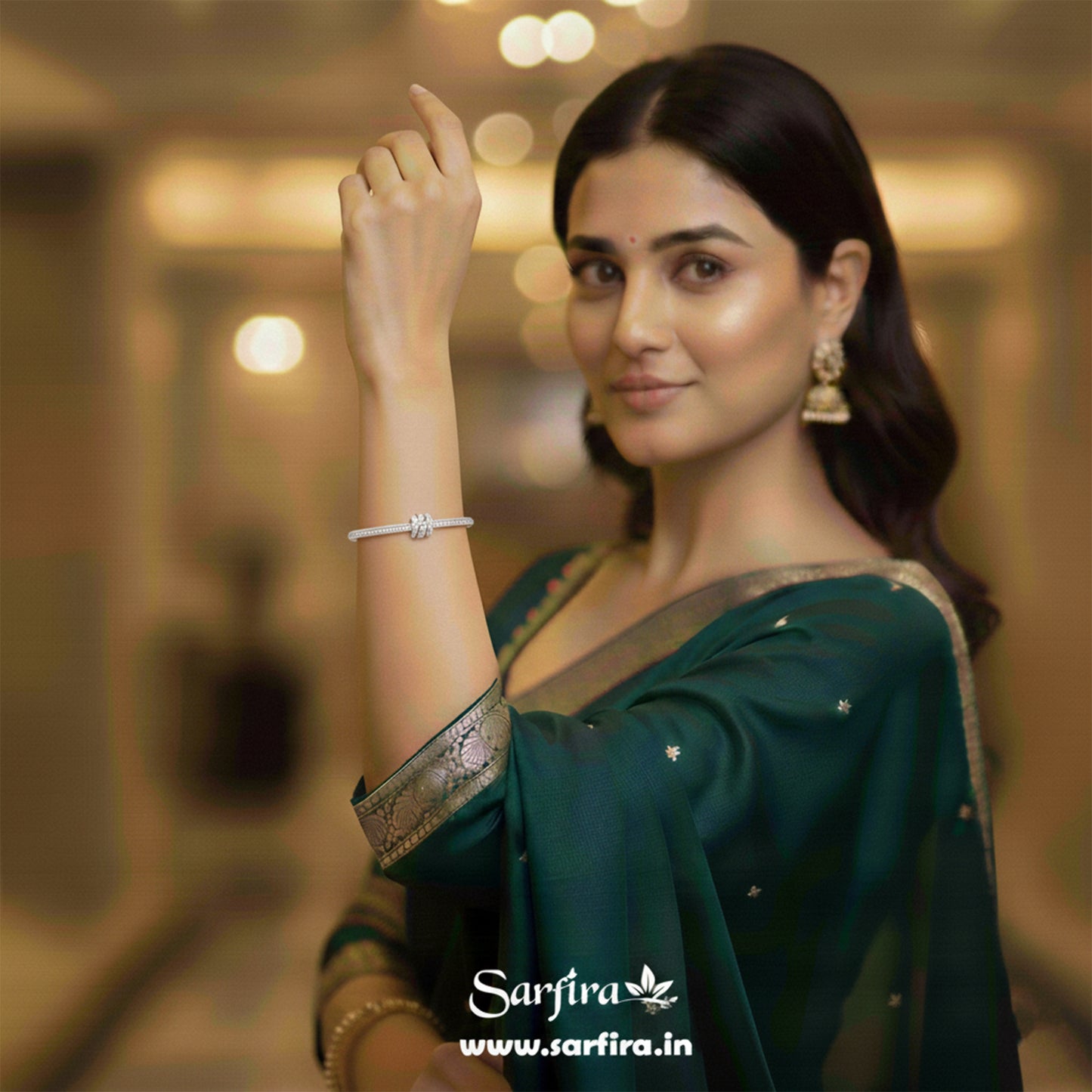 Silver Triple-Ring Kada Bracelet