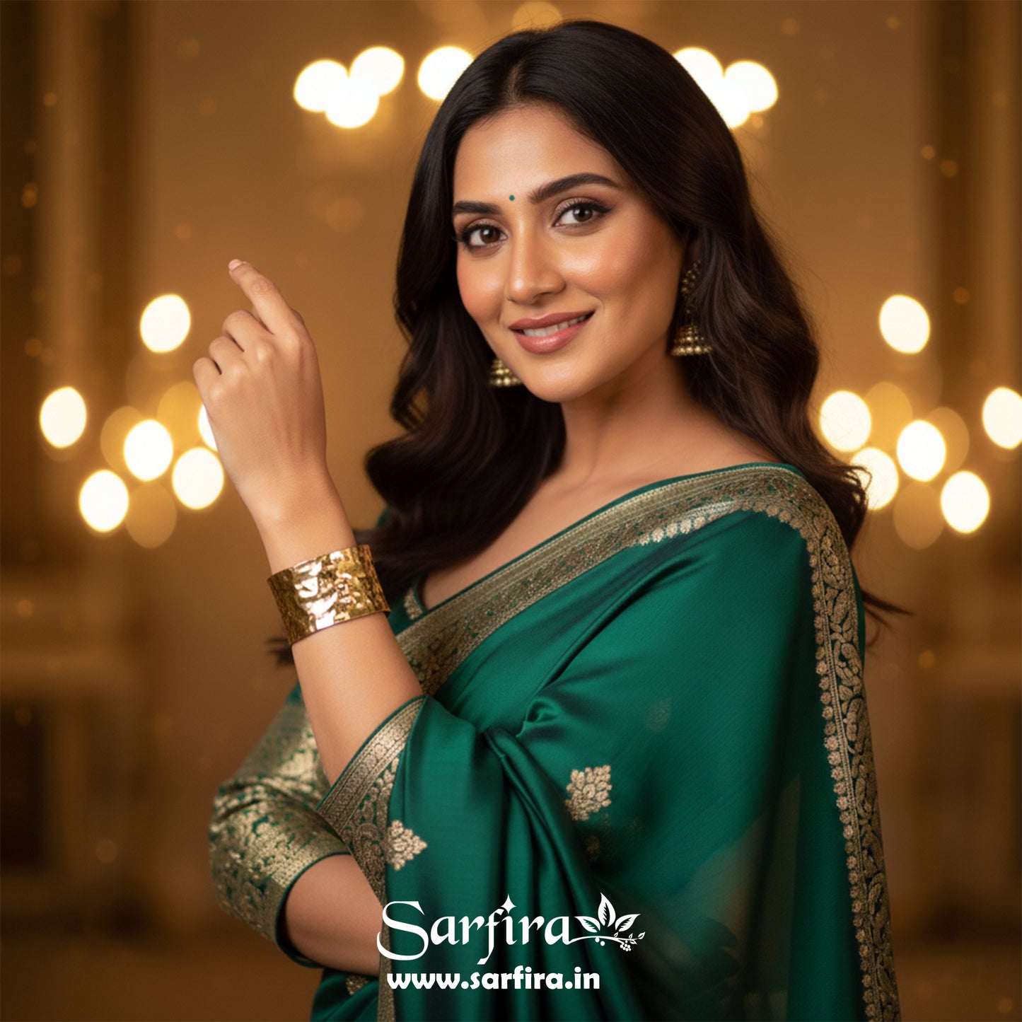 Wide Hammered Cuff Bracelet