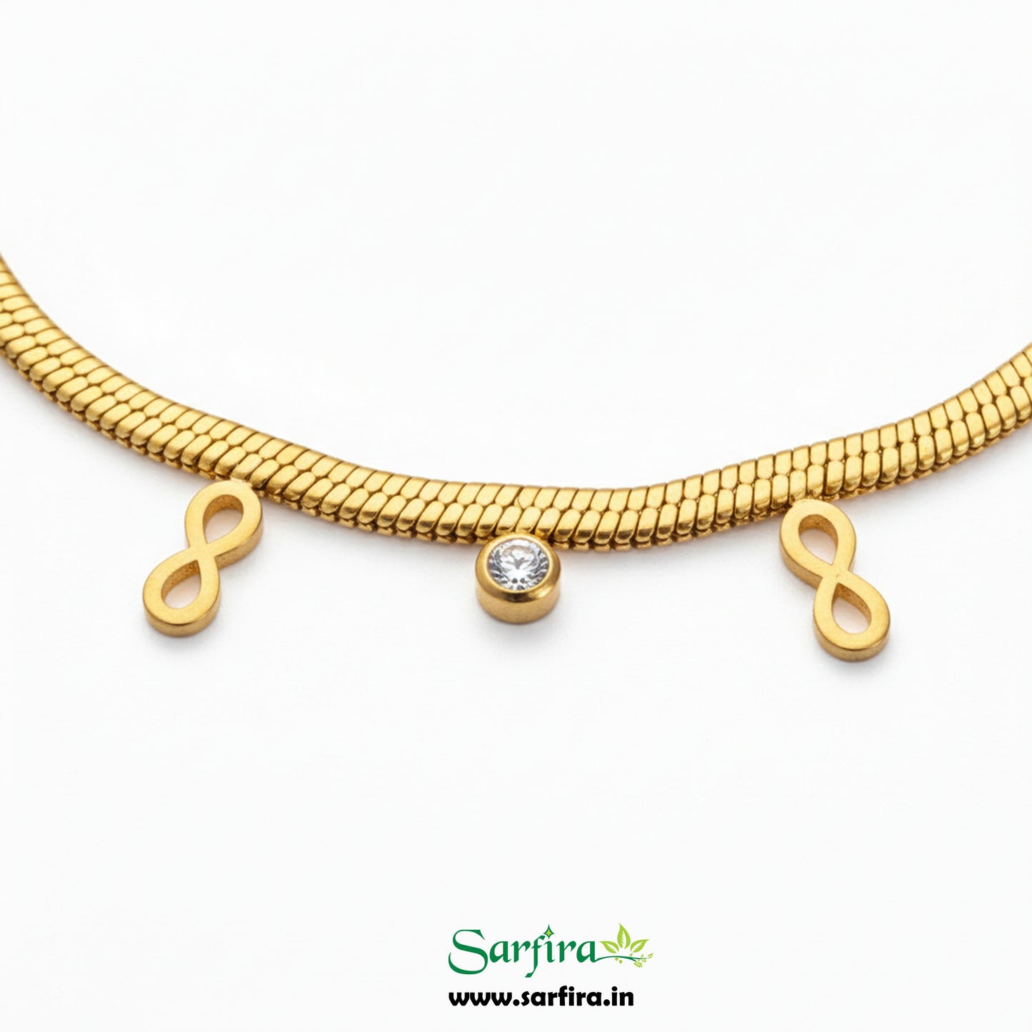 Infinity & CZ Snake Chain Bracelet