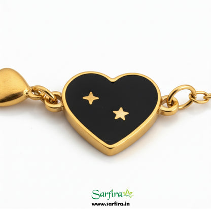 Black & Golden heart Bracelet