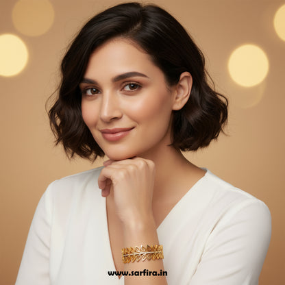 Open Leaf Cuff Bracelet