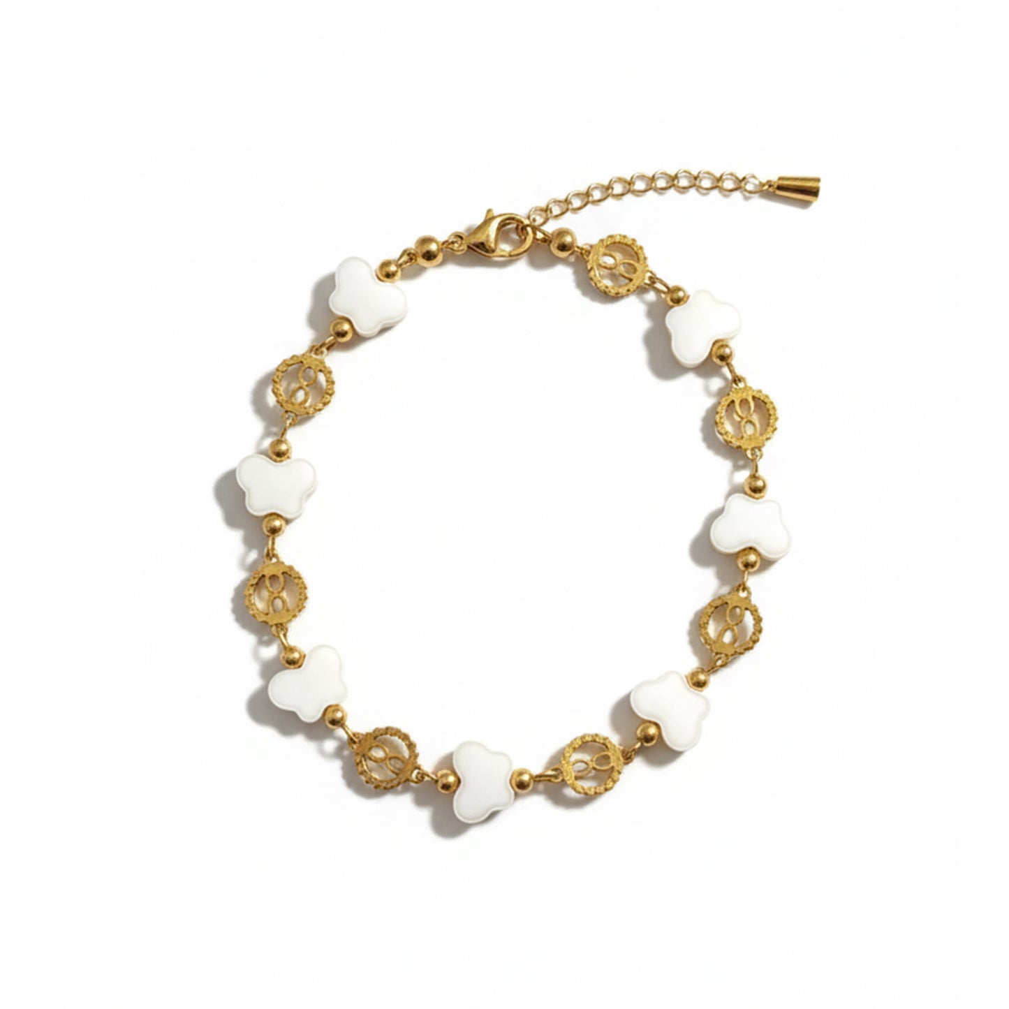 Flower & Infinity Link Bracelet