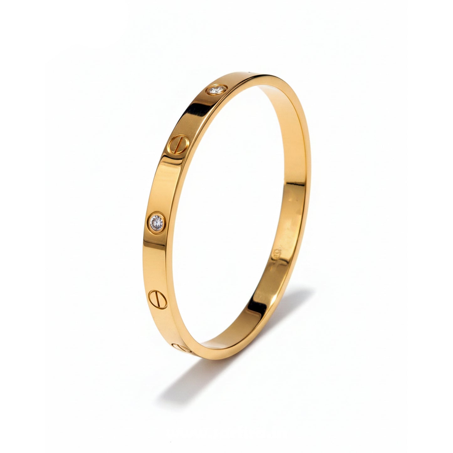 Screw Detail Stone Kada Bracelet