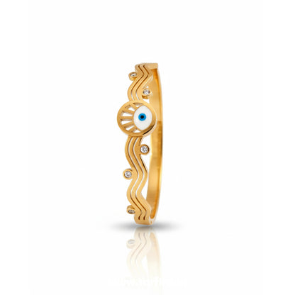 Evil Eye Wavy Kada Bracelet
