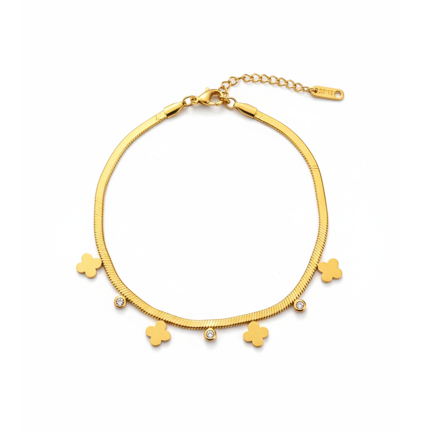 Flower With Diamond Bracelet