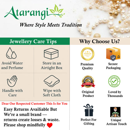 Atarangi Elegant Leaf Design Crystal Drop Earrings for Women | Party, Wedding & Daily Wear Jewelry