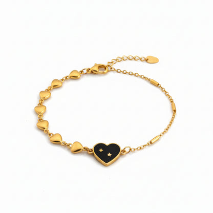 Black & Golden heart Bracelet