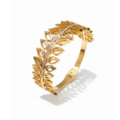 Open Leaf Cuff Bracelet