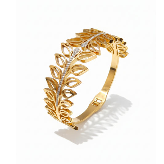 Open Leaf Cuff Bracelet