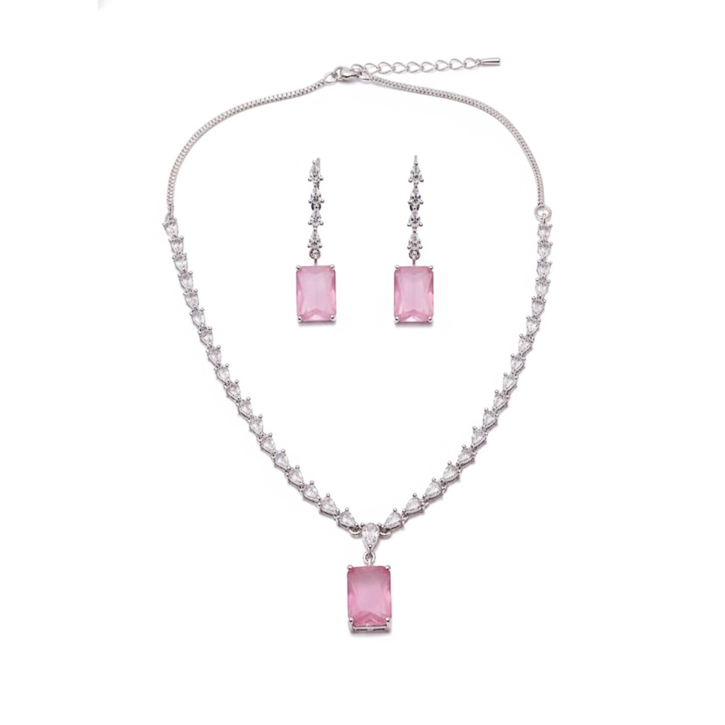 Light Pink AD Graduating Drop Necklace